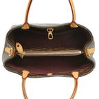 Louis Vuitton Monogram Montaigne MM 2-Way Shoulder Bag Brown Leather — view 9