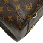 Louis Vuitton Monogram Montaigne MM 2-Way Shoulder Bag Brown Leather — view 7