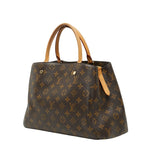 Louis Vuitton Monogram Montaigne MM 2-Way Shoulder Bag Brown Leather — view 2