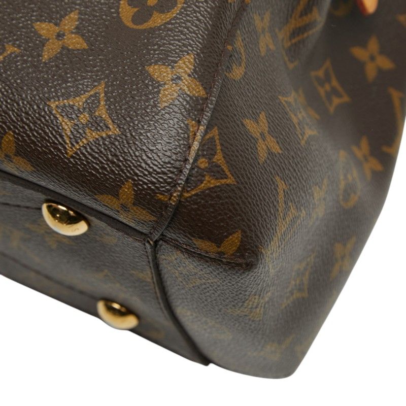 Louis Vuitton Monogram Montaigne MM 2-Way Shoulder Bag Brown Leather — view 6