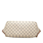 Louis Vuitton Damier Azur Neverfull MM Tote Rose Ballerine Ivory Leather — view 3