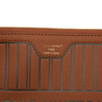 Louis Vuitton Monogram Neverfull Inside Out MM Pouch Brown Leather — view 5