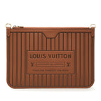 Louis Vuitton Monogram Neverfull Inside Out MM Pouch Brown Leather