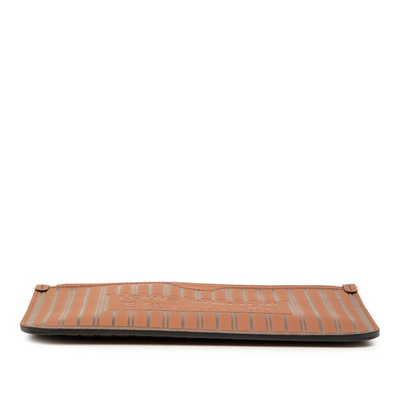 Louis Vuitton Monogram Neverfull Inside Out MM Pouch Brown Leather — view 3