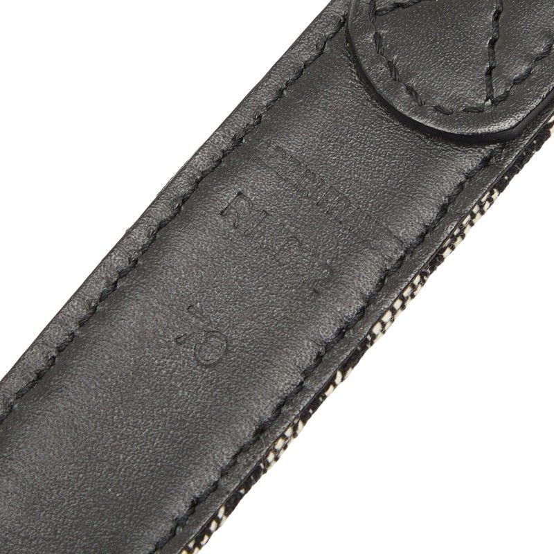 Dior Trotter CD Logo Buckle 70 Black White Canvas Leather 1- Belt — view 6