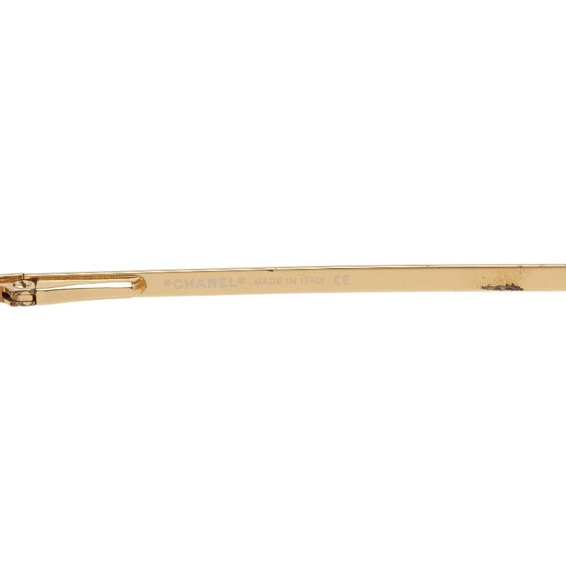 Chanel CC Logo Sunglasses Brown Gold Acetate Plated 1- Eyewear — view 6