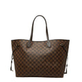 Louis Vuitton Damier Neverfull GM Tote Shoulder Bag Brown Leather