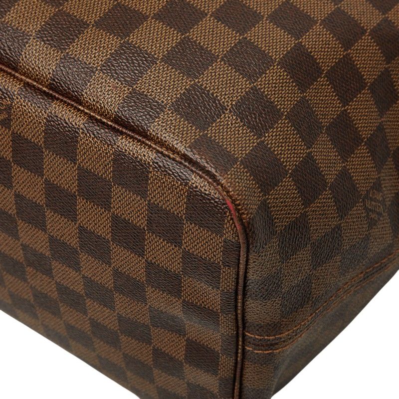 Louis Vuitton Damier Neverfull GM Tote Shoulder Bag Brown Leather — view 4