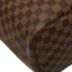 Louis Vuitton Damier Neverfull GM Tote Shoulder Bag Brown Leather — view 7