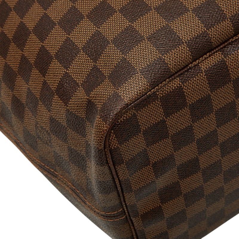 Louis Vuitton Damier Neverfull GM Tote Shoulder Bag Brown Leather — view 7