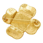 Chanel CC Logo Vintage Brooch Gold Plated Stone — view 2