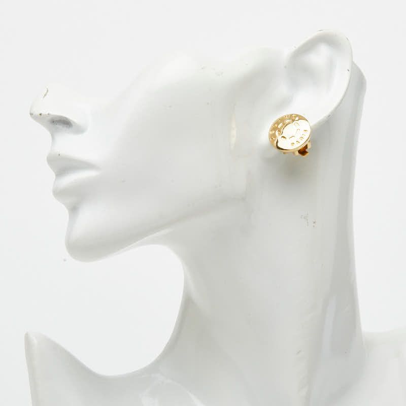 Celine Logo Round Earrings Gold Plated — view 5