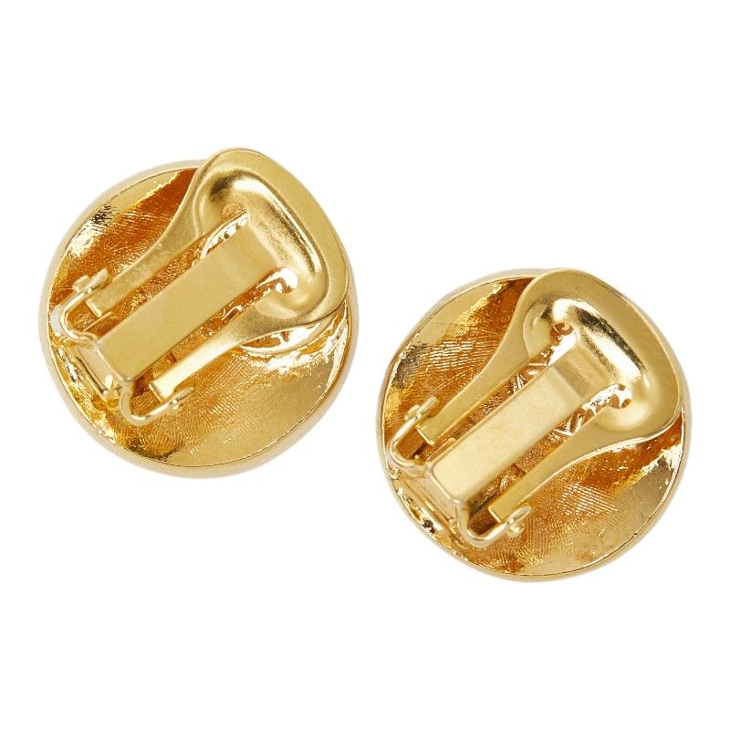 Celine Logo Round Earrings Gold Plated — view 3