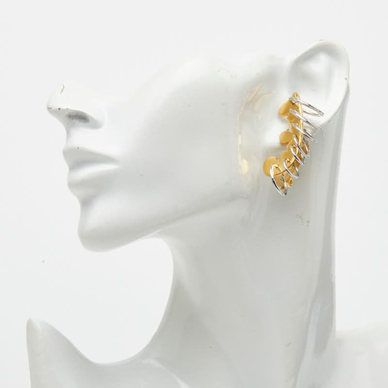 Dior Earrings Silver Gold Metal Plated — view 5