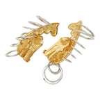 Dior Earrings Silver Gold Metal Plated — view 3