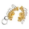 Dior Earrings Silver Gold Metal Plated