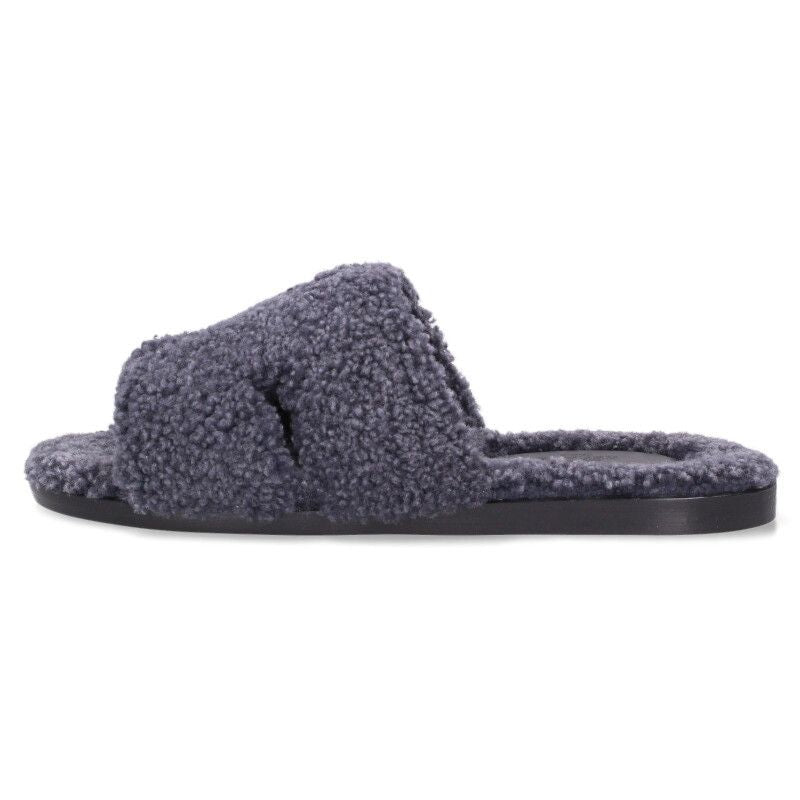 Hermes Izmir Motif Fleece Flat Sandals — view 2