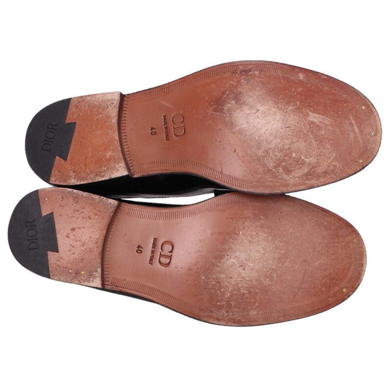 Dior Oblique All Over Leather Loafers Shoes — view 3
