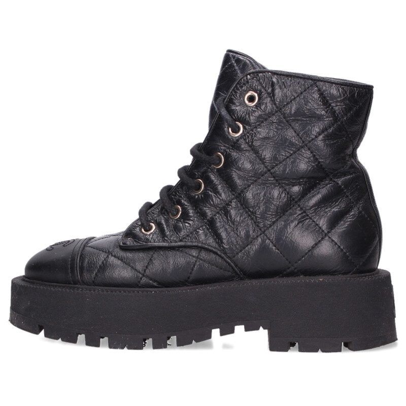 Chanel Quilted Boot Black
