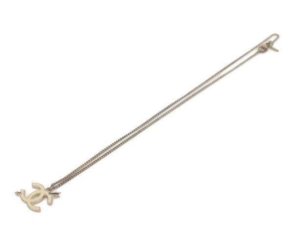 Chanel Enamel Ivory CC Logo Arrow Necklace — view 3