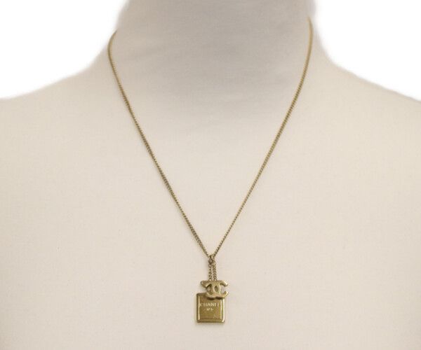 Chanel No5 Motif CC Logo Necklace — view 9