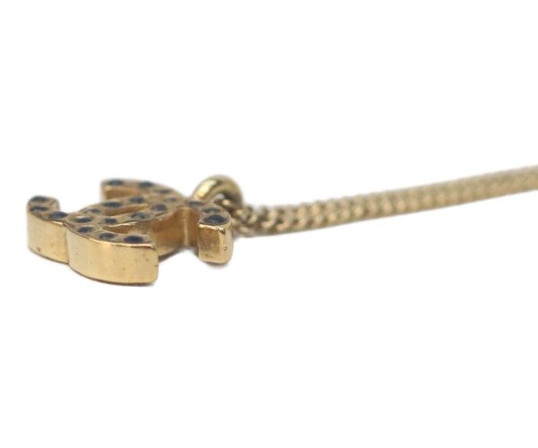 Chanel CC Logo Black Stone Necklace — view 5