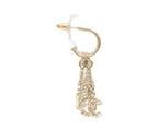 Chanel CC Logo Lion Pearl Hoop Earrings — view 4
