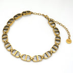 Dior 30 Montaigne Short Necklace Choker 30.5 37 cm CD Signature Gold
