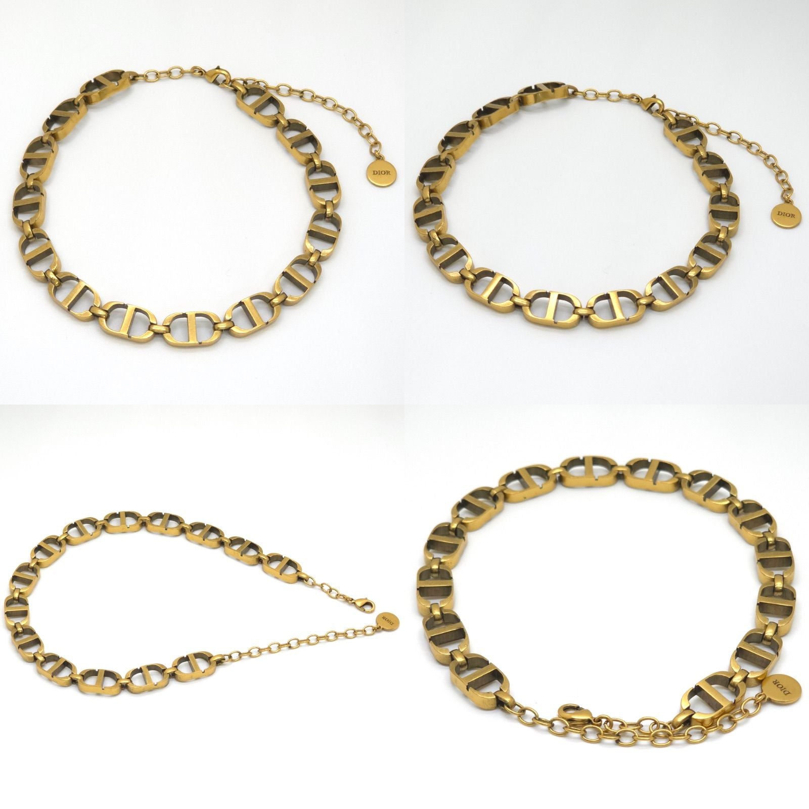 Dior 30 Montaigne Short Necklace Choker 30.5 37 cm CD Signature Gold — view 2