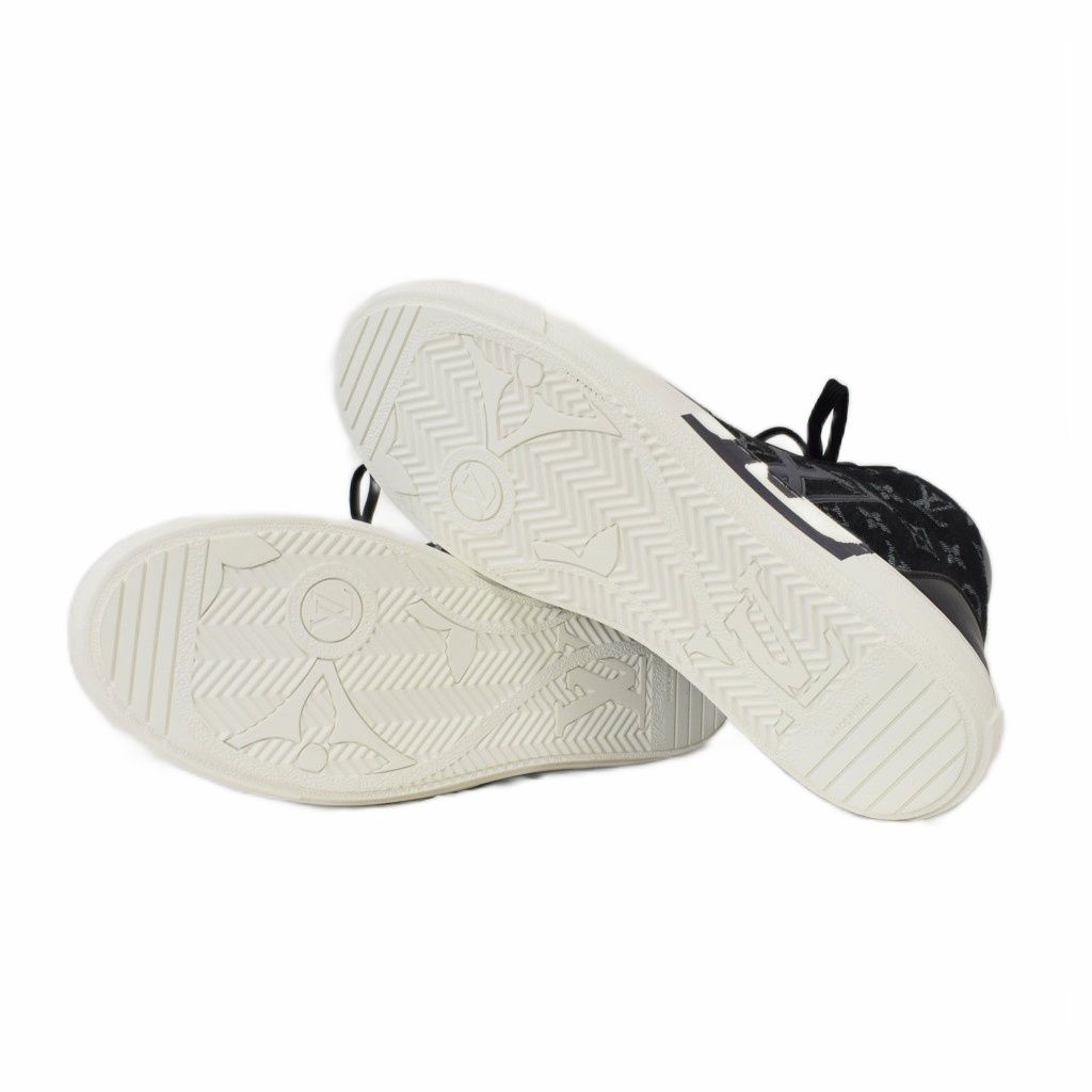 Louis Vuitton Charlie Line Monogram High Cut Sneakers 8 Black — view 5