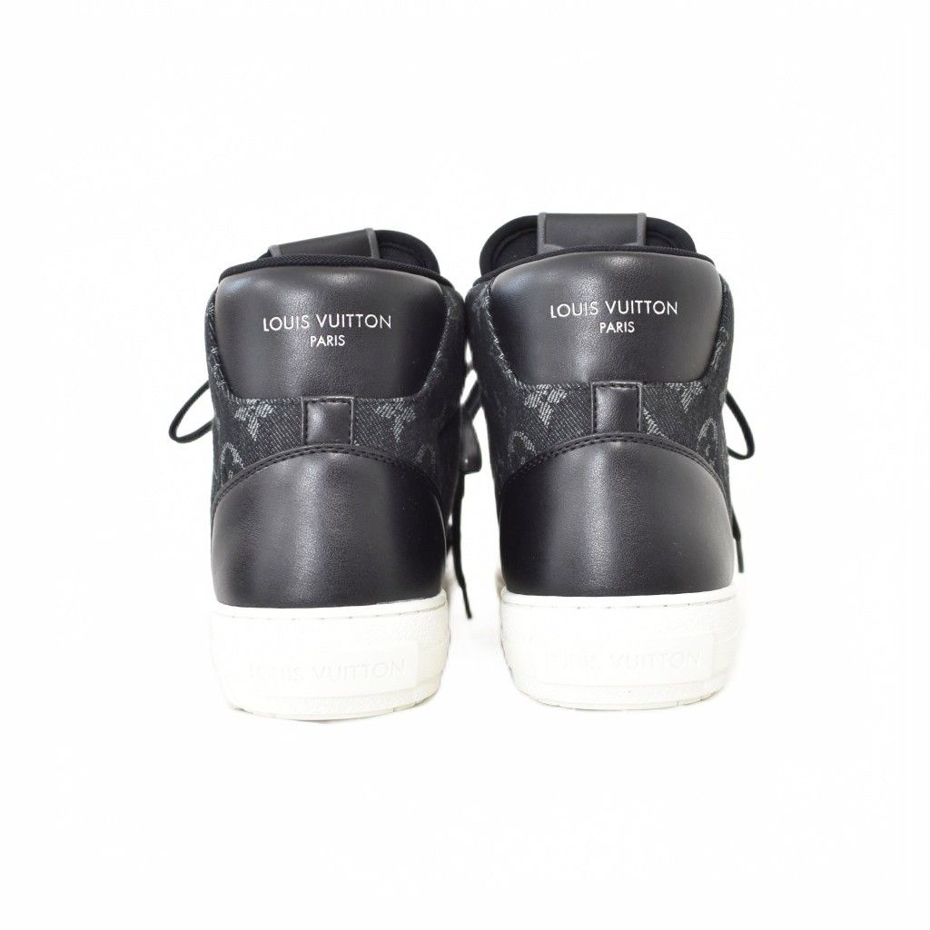 Louis Vuitton Charlie Line Monogram High Cut Sneakers 8 Black — view 3