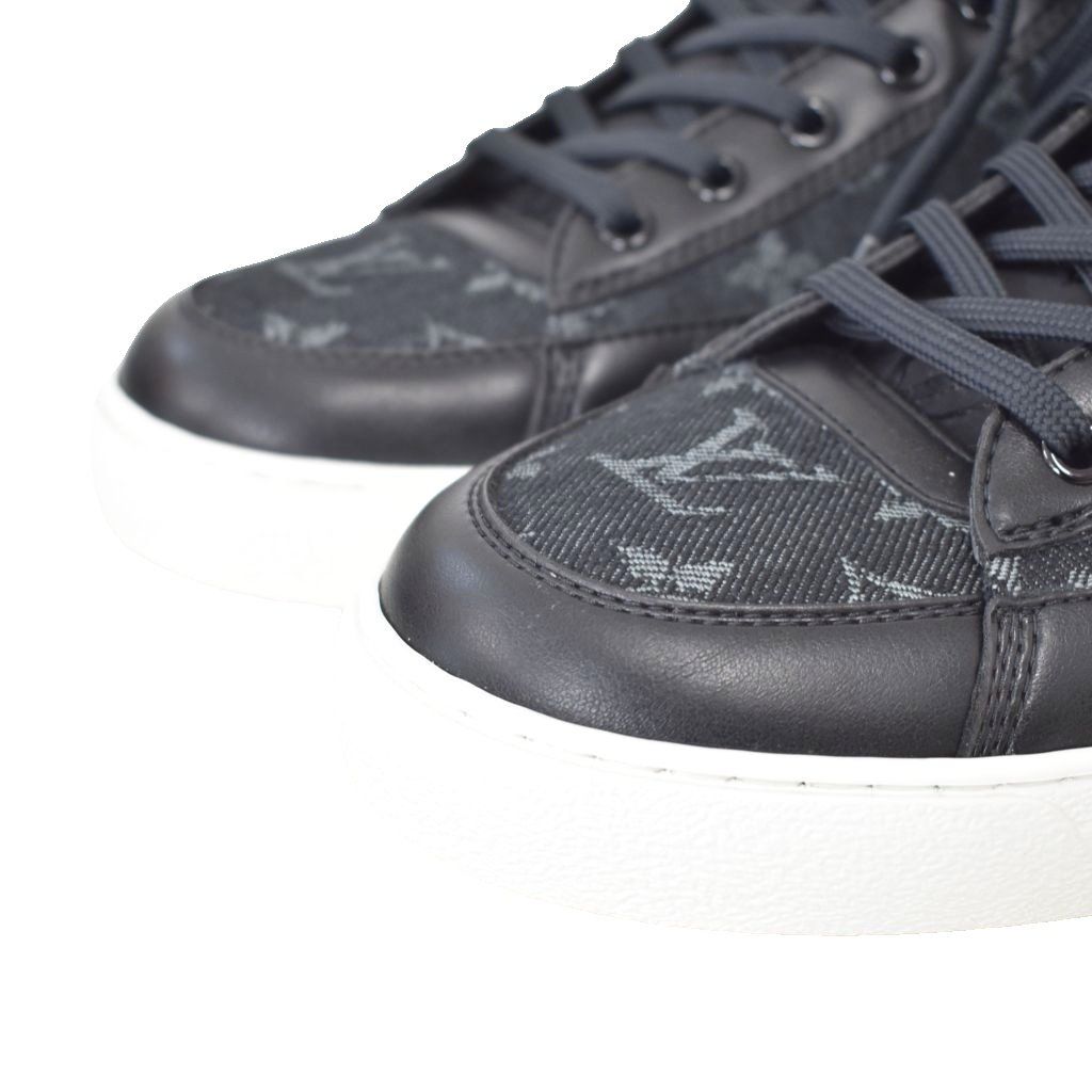 Louis Vuitton Charlie Line Monogram High Cut Sneakers 8 Black — view 4