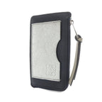 Loewe Coin Card Holder Fragment Case Anagram Leather Navy Silver — view 5