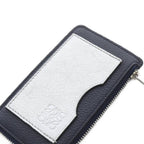 Loewe Coin Card Holder Fragment Case Anagram Leather Navy Silver — view 7