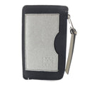 Loewe Coin Card Holder Fragment Case Anagram Leather Navy Silver