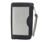 Loewe Coin Card Holder Fragment Case Anagram Leather Navy Silver