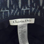 Dior Teddy Allover Small Brim Bucket Hat Denim Logo 58 Navy — view 6