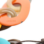 Hermes Karamba Pendant Buffalo Horn Lacquer Wood Blue Yellow Orange YT — view 9