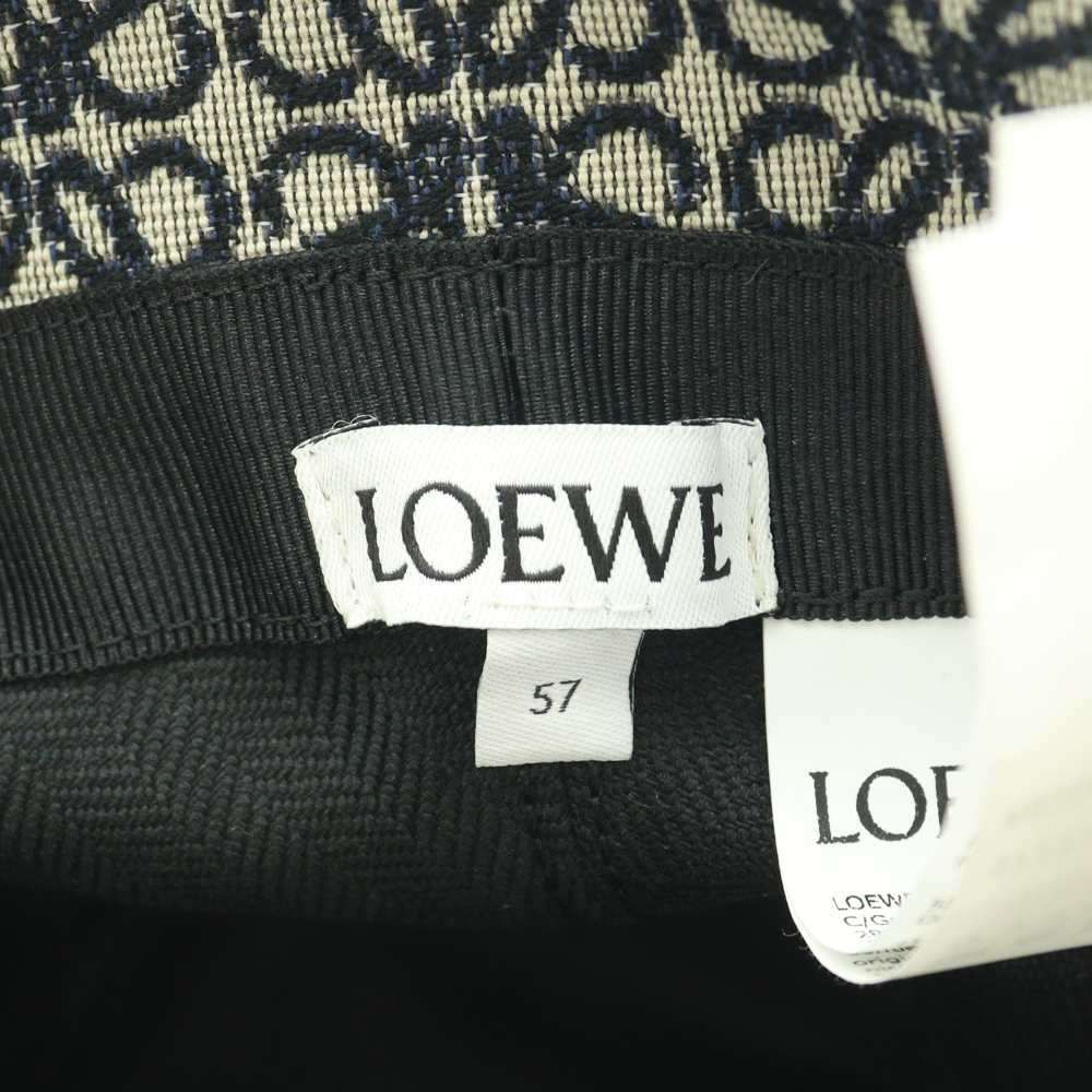 Loewe Anagram Bucket Hat Jacquard Calf Leather Gray SS — view 7