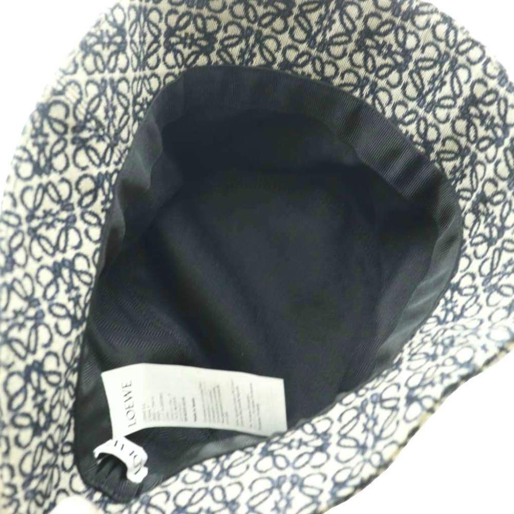 Loewe Anagram Bucket Hat Jacquard Calf Leather Gray SS — view 6