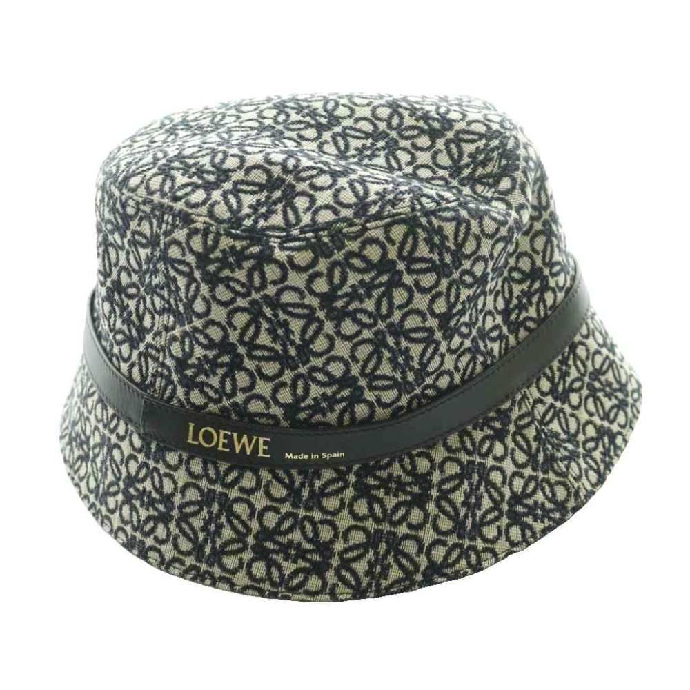 Loewe Anagram Bucket Hat Jacquard Calf Leather Gray SS