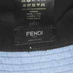 Fendi Bucket Hat Logo Embroidery S Blue — view 7