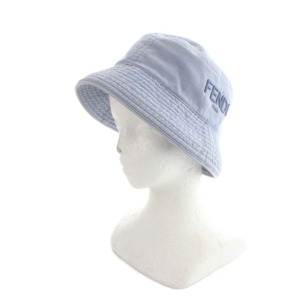 Fendi Bucket Hat Logo Embroidery S Blue