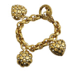 Loewe Vintage Bracelet Anagram Heart Charm Mantel Pearl Gold — view 2