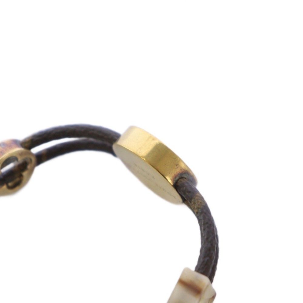 Louis Vuitton Monogram Bracelet Full Brown Gold Color KH — view 6