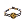 Louis Vuitton Monogram Bracelet Full Brown Gold Color KH
