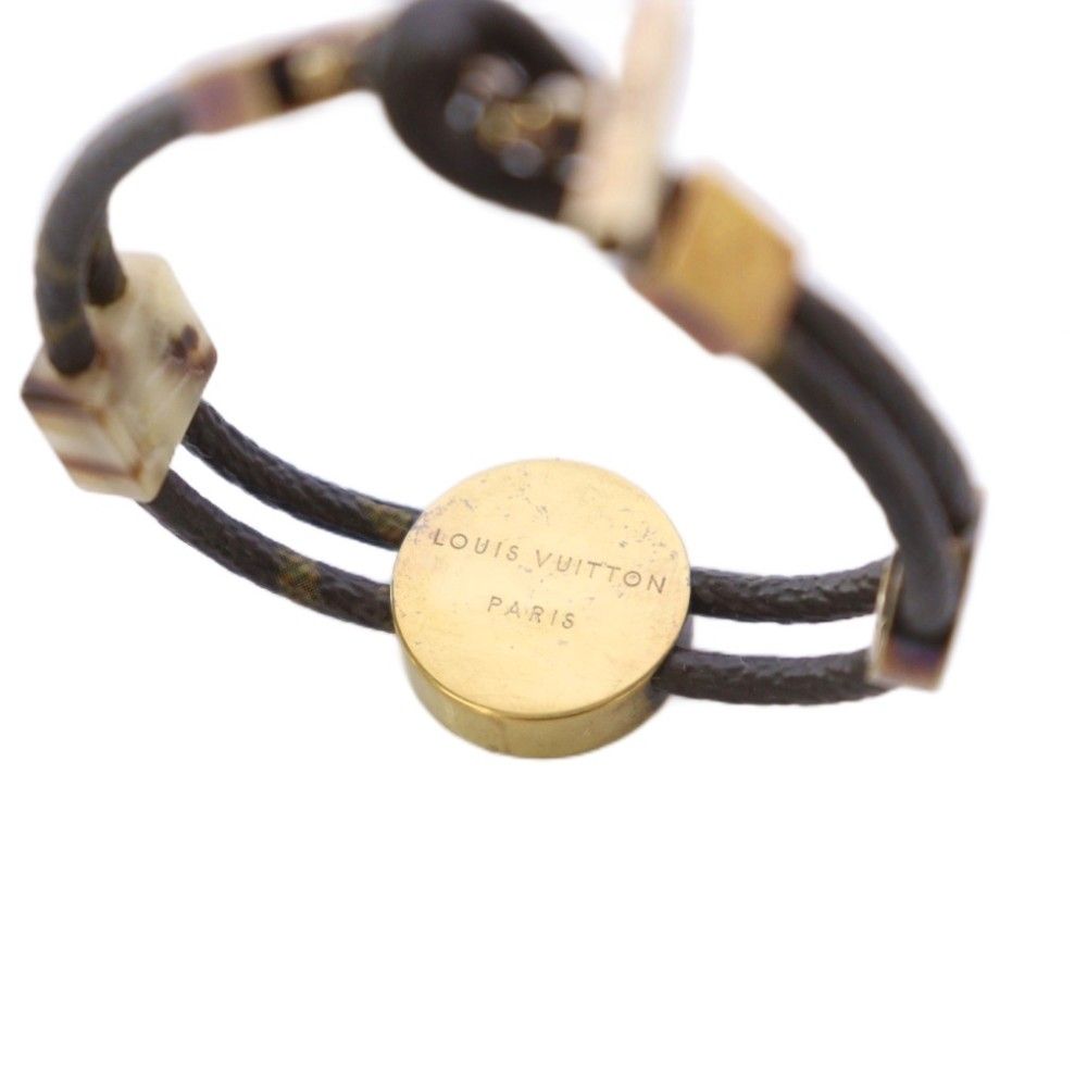 Louis Vuitton Monogram Bracelet Full Brown Gold Color KH — view 4
