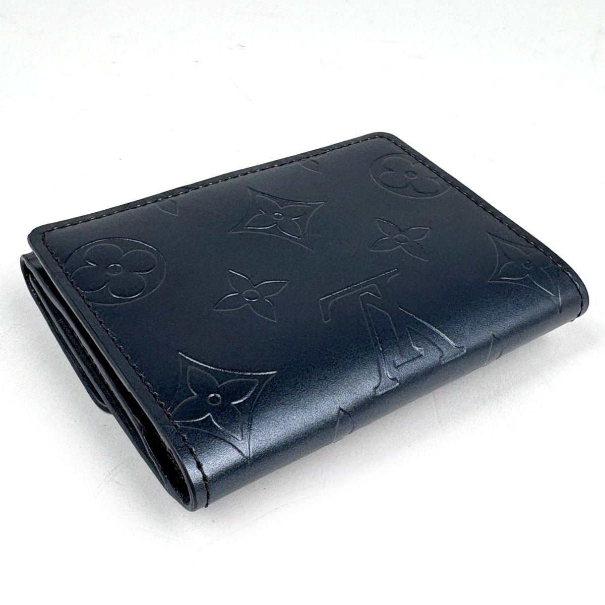 Louis Vuitton L'Adoree Coin Purse Card Holder Bifold Monogram Matte Navy — view 2