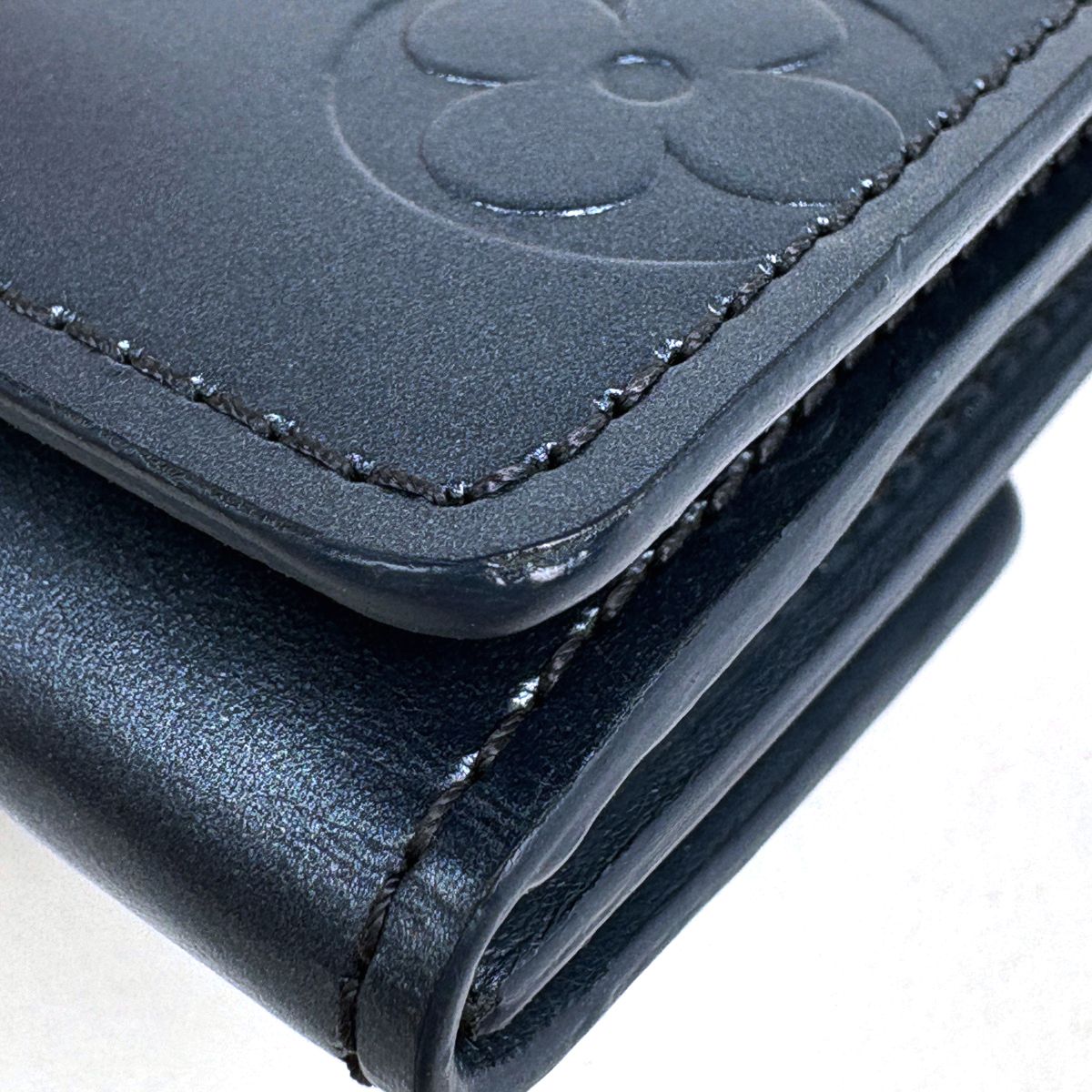 Louis Vuitton L'Adoree Coin Purse Card Holder Bifold Monogram Matte Navy — view 3