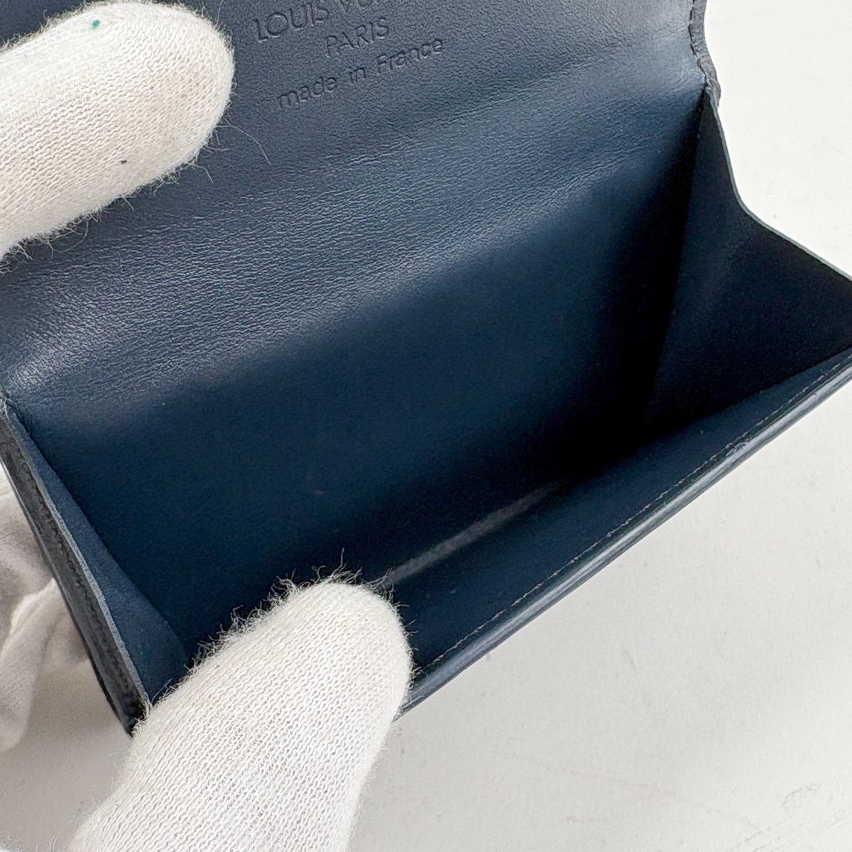 Louis Vuitton L'Adoree Coin Purse Card Holder Bifold Monogram Matte Navy — view 5